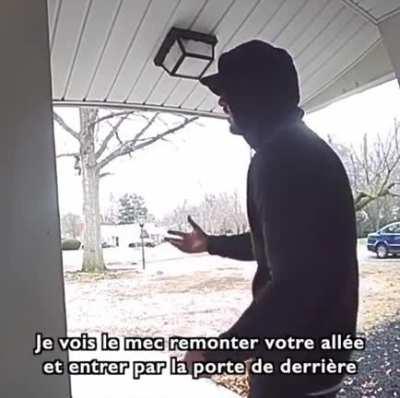 He comes in the back door