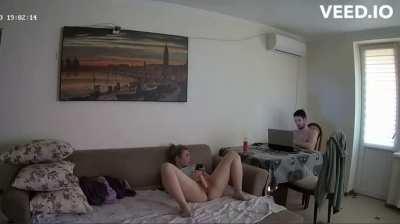 Masturbating while talking to BF