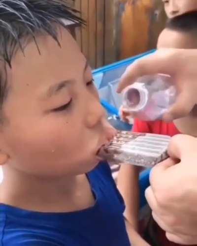How do you get a popsicle stuck in your mouth?!?!?!