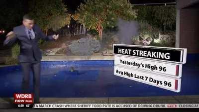 He sunk the sign with his crotch-cannon