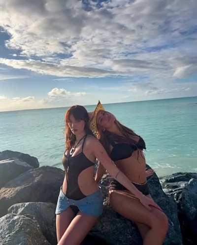 With Kelsey at the beach