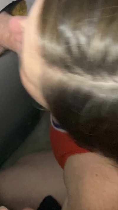 Back in Florida and my happy place with two cocks and some amazing cum at my favorite gloryhole