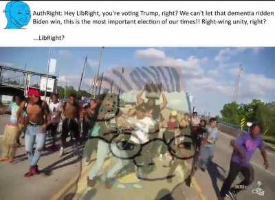 Oh God oh fuck he's gonna vote for a third party candidate