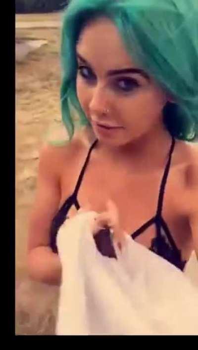 Blue Haired Girl Struts