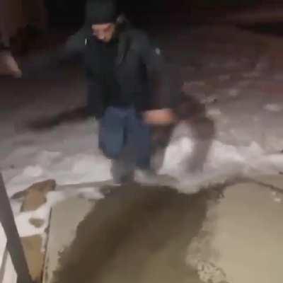 Bro was falling for 2 whole work hours