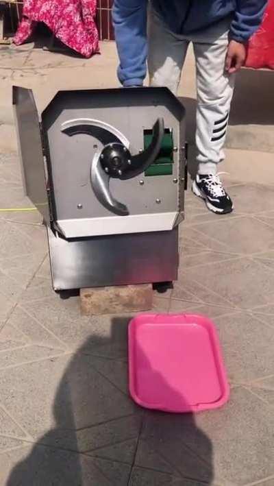 The speed of the blades