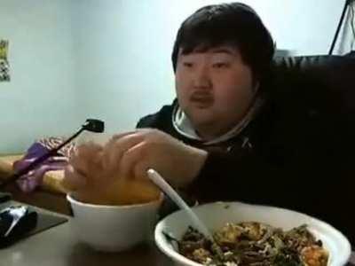 When you steal someone's groceries at the local Korean Korner and get away with it