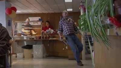 Fighting the rough Antarctica Sea during lunchtime