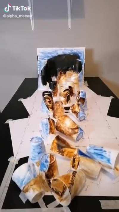 this art made with cups