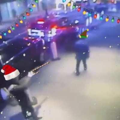 Heartbreaking: One of the top elves from Santa’s workshop snowballed by Krampus supporter while leaving the eggnog factory