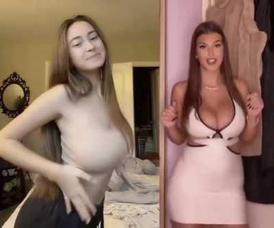 Giant mommy milkers championship match: Cecilia vs Gege