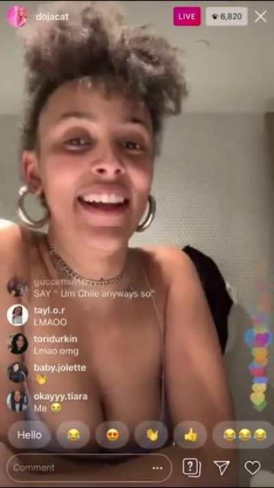 More boob from her old ig live