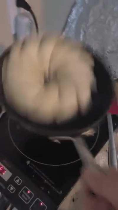 The only way to flip perogies.