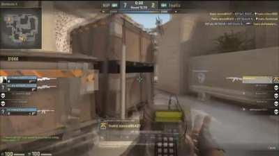 (possibly) the worst nade ever thrown in a cs go pro match(warning - casters reaction may destroy your eardrums)