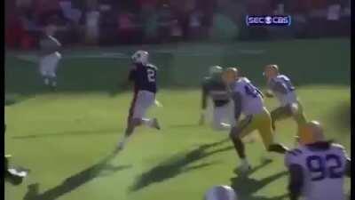 49 days until SEC football returns! That SEC Podcast countdown: Cam Newton introduced himself to the LSU defense and CBS’s Gary Danielson and Verne Lundquist in spectacular fashion with this epic, 49-yard touchdown run.
