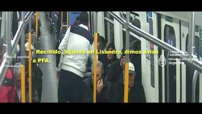 Tren Mitre: Se quiso pasar de vivo con una chica y un pasajero la defendió