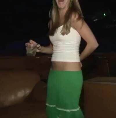 Skirted in a nightclub