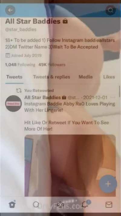 Instagram Baddie Abbi R@0 Loves Being Naked For You! Twitter:@star_baddies