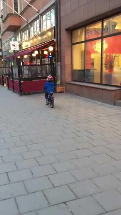 This kid became a true man at an early age