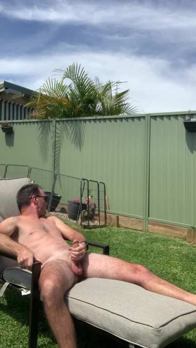 Amateur dad (51) putting on a show for the neighbours in the afternoon sun, wish someone would join me