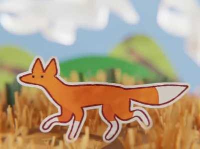 A fox in a field