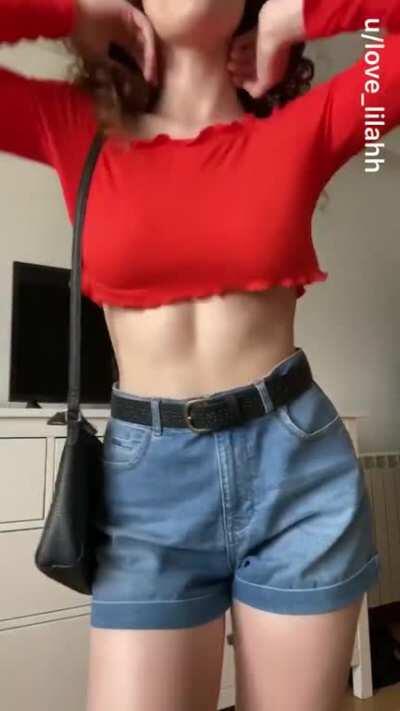 Being 5'1 I admit that sometimes reaching top shelves can be hard but I try to make it a little more fun by wearing this top.. ;)