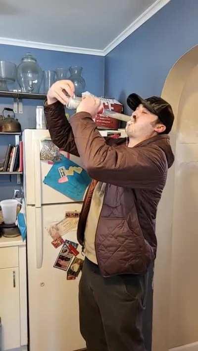 Chugging a Beer
