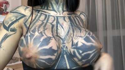 Fancy spend your day between my inked boobs?