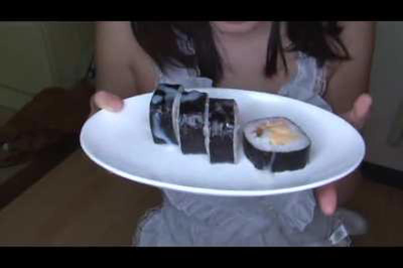 Sushi is best served with cum