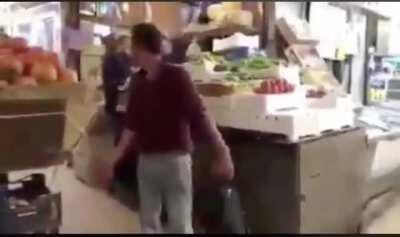 Spitting on the fruit