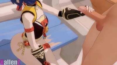 Xiangling handjob (kallenz) [Genshin Impact]