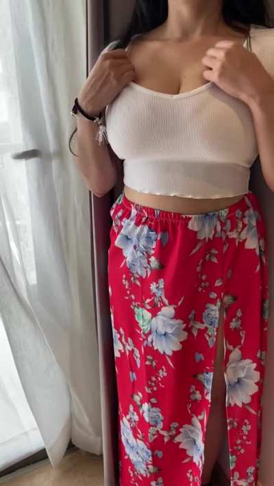 My dress looks good! But what's under it's even better!