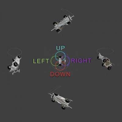 Air roll left animated visual