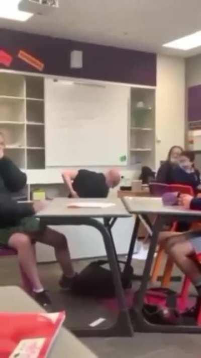 Showing off in front of students. WCGW?