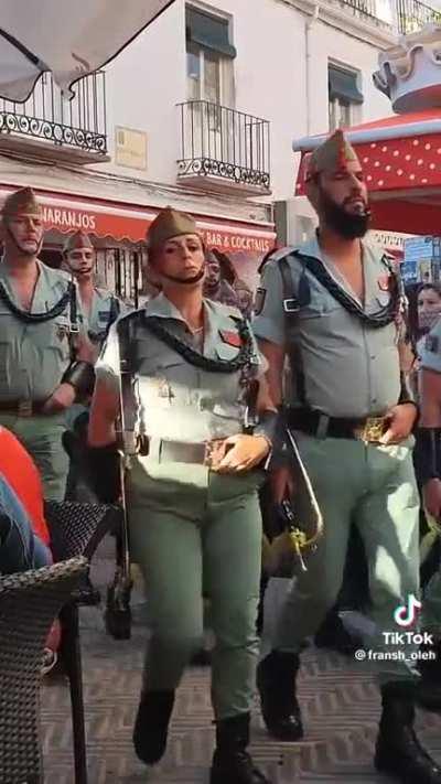 After Randy Rainbow finished his side gig as drill instructor for your army. (The guy with the baton is living his best life...)