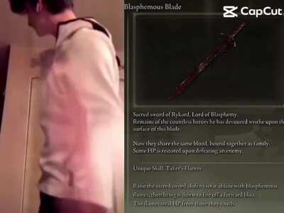 The first time I saw the Blasphemous Blade in the round table shop 