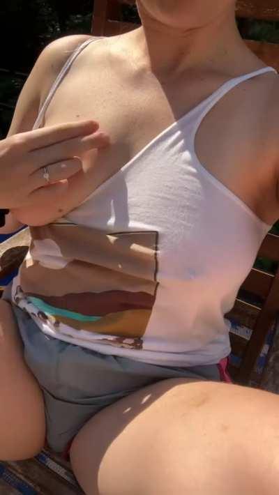 letting these tits get a little sun before it’s too cold for them!