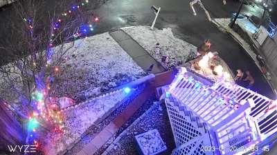 Their dogs destroy my Xmas decorations. Sloppily attempt to put them back. Then casually walk away.