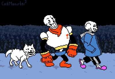 The Skeleton bros on their way to celebrate Undertale anniversary