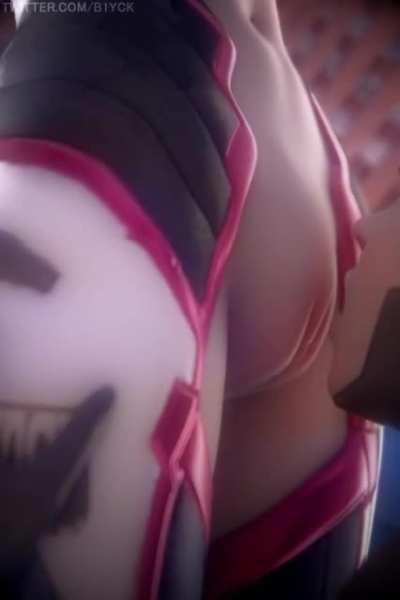 D.Va getting her pussy licked by Mercy (B1yck)
