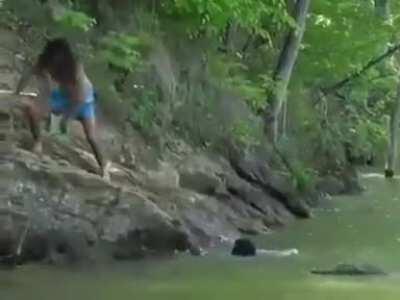 Alligator Attack stopped by Randy Savage