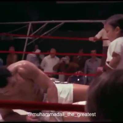 Muhammad Ali taking a beating