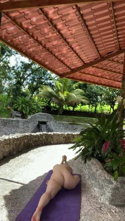 I'm your Nude Yoga Teacher and Class is in Session