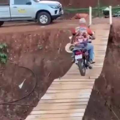 HMB while i cross this shaking bridge on a motorcycle