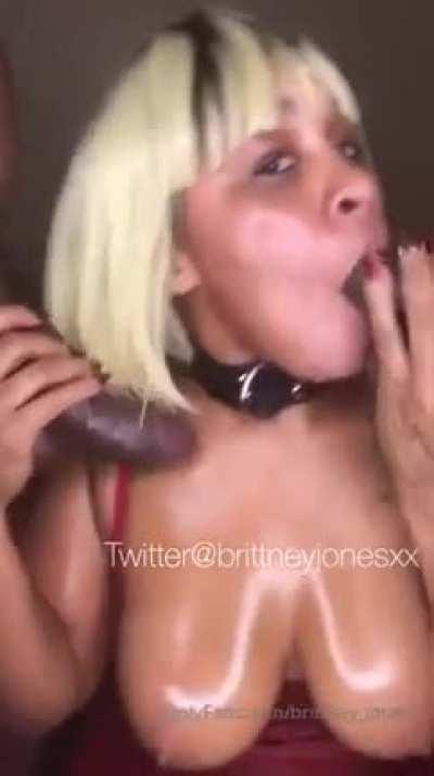 Brittney jones showing off her multitasking skills