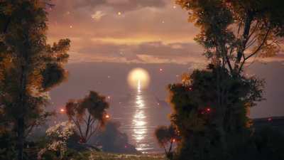 fyi, in south limgrave, at the end of every day, you can watch the sun descend Into the Ocean, pierced by its Own Reflection- that outlasts it by minutes.