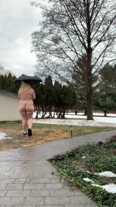 Throwback Thursday of wife on a winter’s morning stroll. 