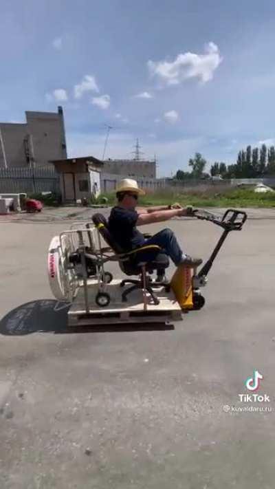 I found the king of the Russian rednecks. We gotta get this guy to immigrate. I'm so jealous he thought of this before I did.