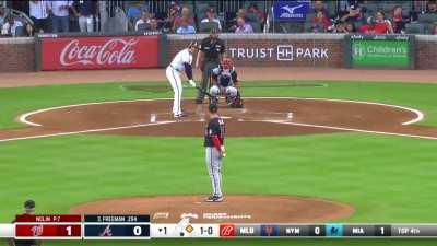 [Highlight] Sean Nolin tries to hit Freddie Freeman and misses, hits him on the second try, and gets thrown out of the game.