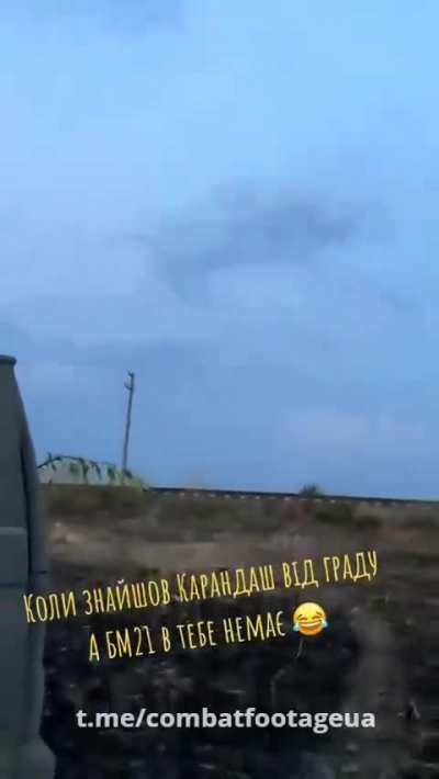 Ukrainian soldiers launch a missile from the 